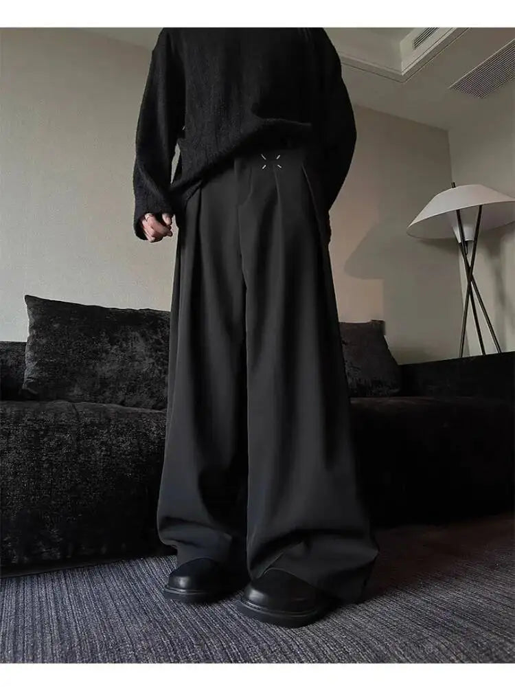 Men's Black Suit Pants Trousers