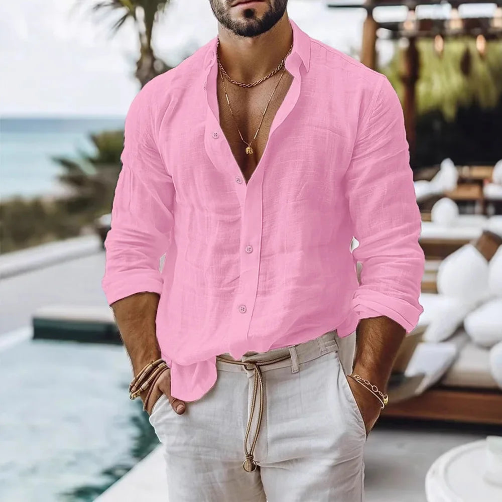 Cotton Linen Shirt for Men