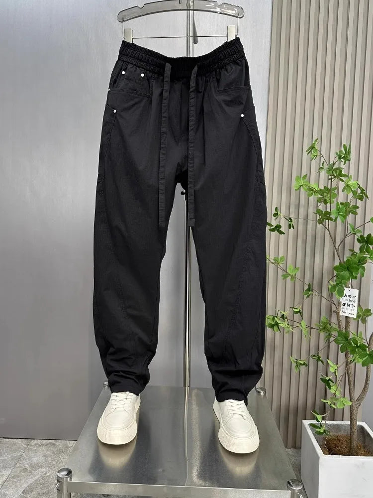 Men's Casual Pants Loose Straight Trousers