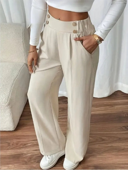 Women's Trousers Casual High-waisted Trousers