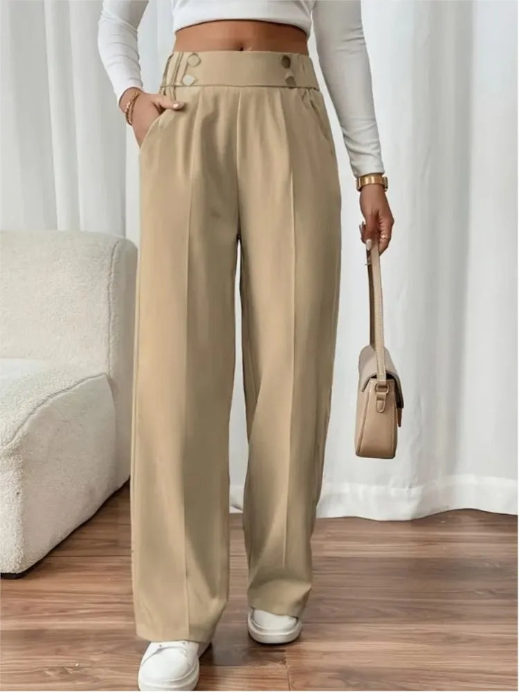 Women's Trousers Casual High-waisted Trousers