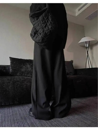 Men's Black Suit Pants Trousers