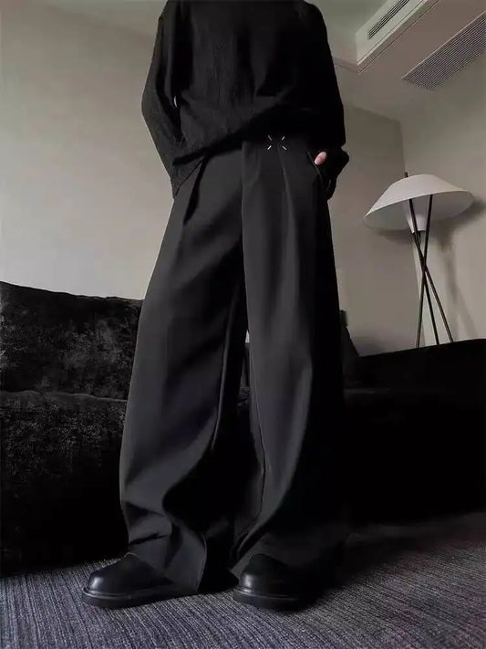 Men's Black Suit Pants Trousers