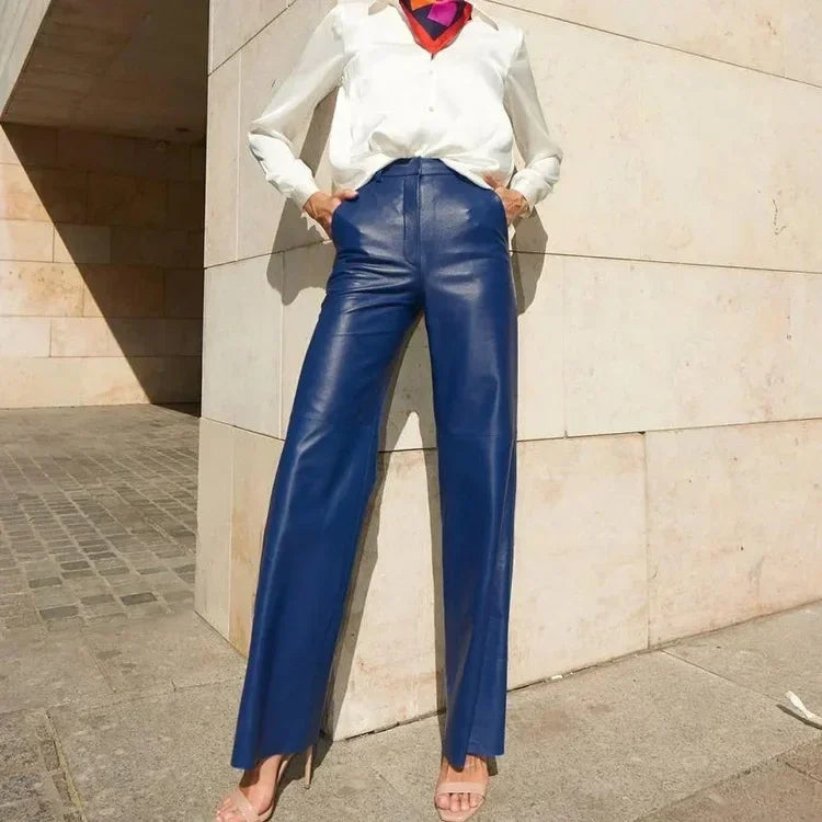 Fashion PU Leather Women's Pants