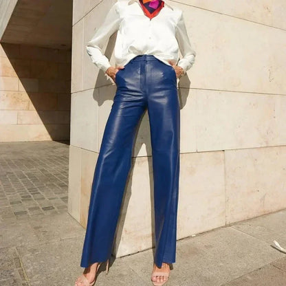 Fashion PU Leather Women's Pants
