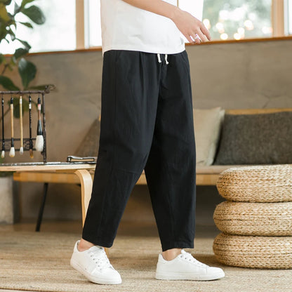 Loose Shorts Straight Drawstring Pants
