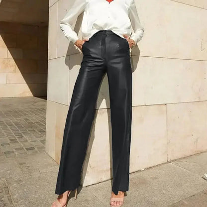 Fashion PU Leather Women's Pants