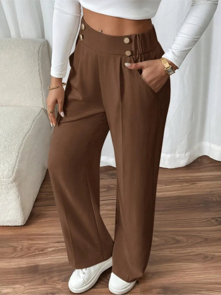 Women's Trousers Casual High-waisted Trousers