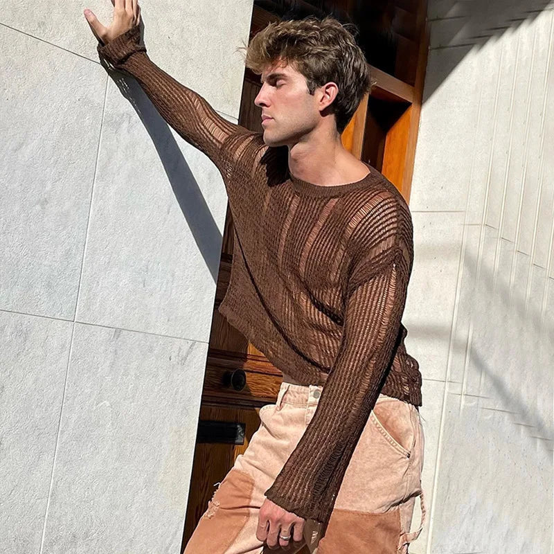 Sexy T-shirt Bottoming Streetwera Men
