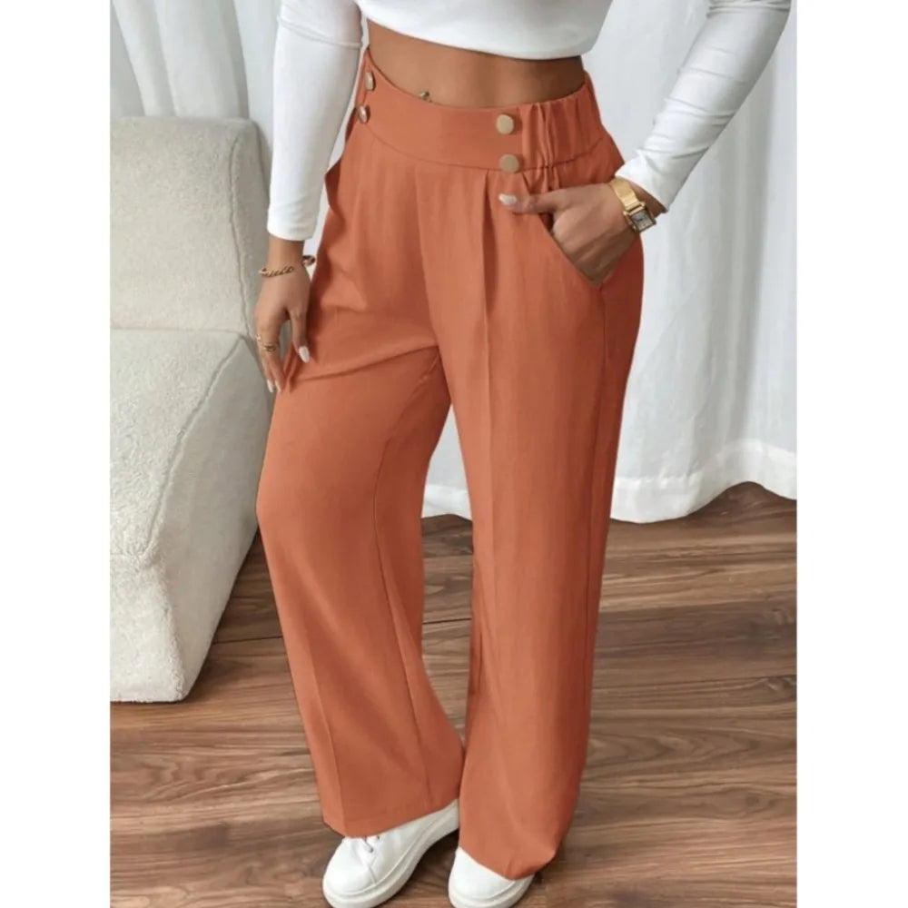 Women's Trousers Casual High-waisted Trousers