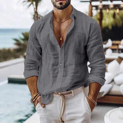 Cotton Linen Shirt for Men
