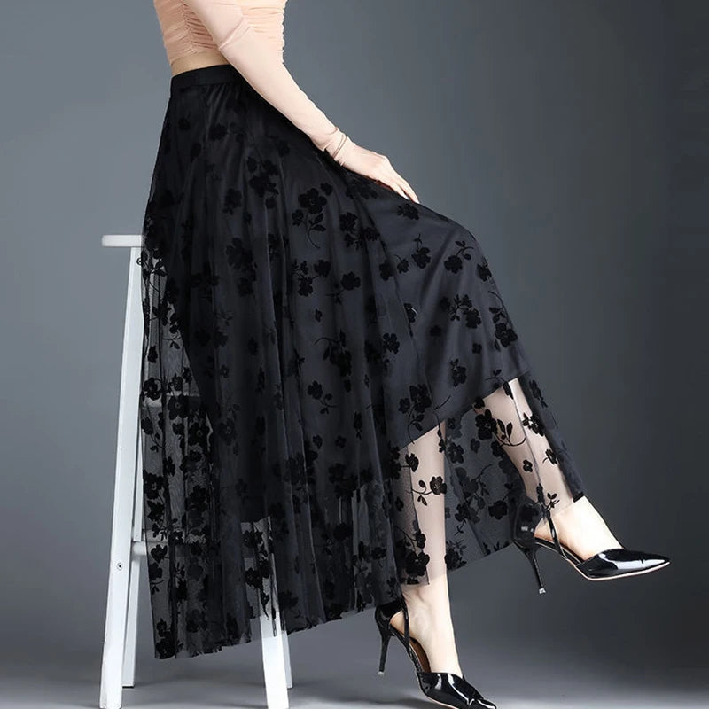 Korean Women Tulle Skirt Fashion Summer Hook