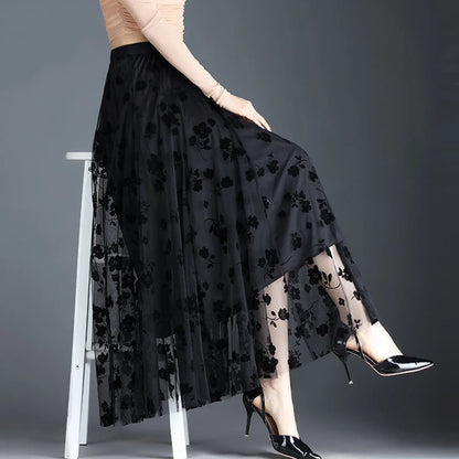 Korean Women Tulle Skirt Fashion Summer Hook