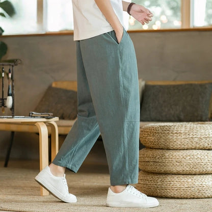 Loose Shorts Straight Drawstring Pants