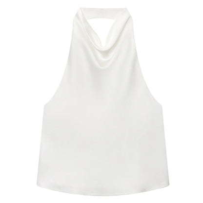 Women's Sexy Satin Halter Top