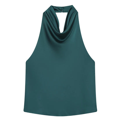 Women's Sexy Satin Halter Top