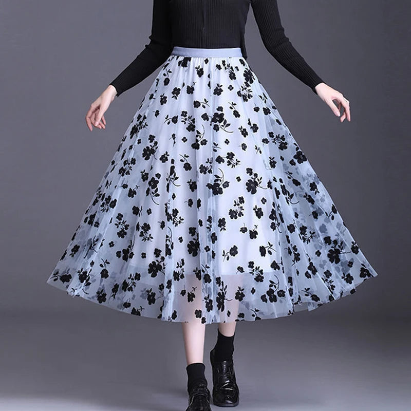 Korean Women Tulle Skirt Fashion Summer Hook