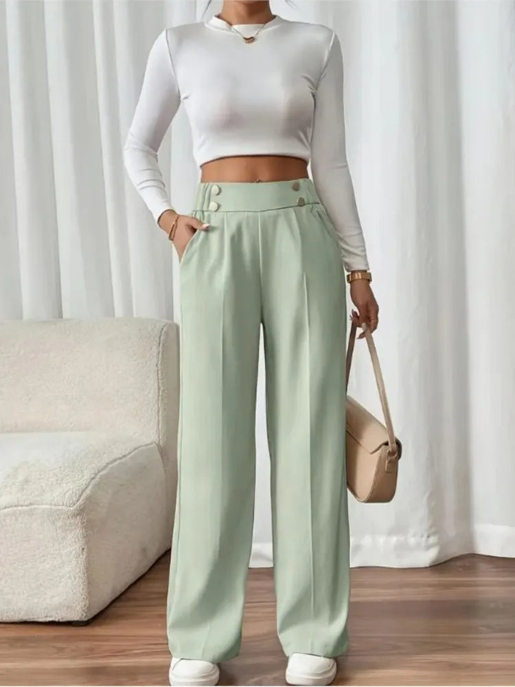 Women's Trousers Casual High-waisted Trousers
