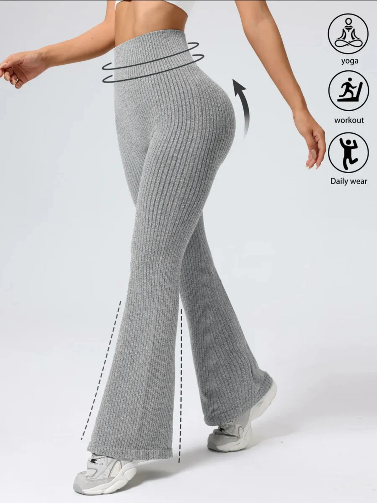 Women's High-Waist Bell Bottom Pants
