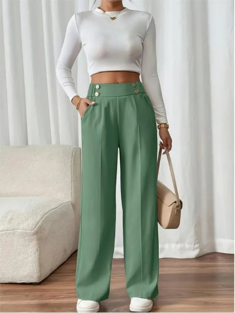 Women's Trousers Casual High-waisted Trousers