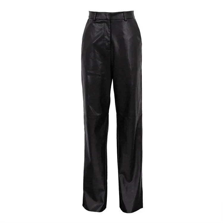 Fashion PU Leather Women's Pants