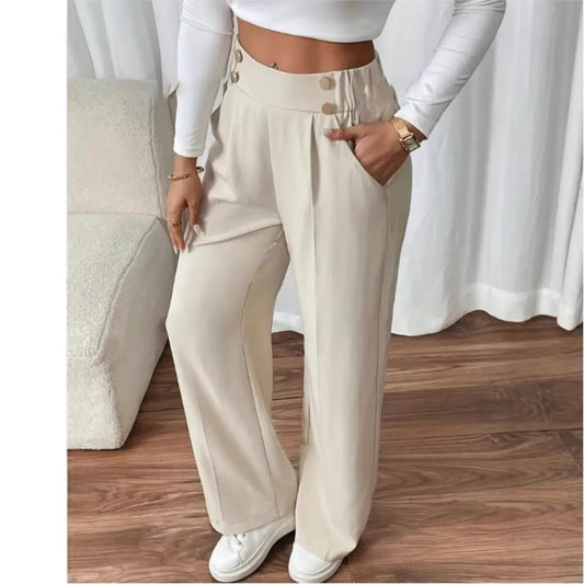 Women's Trousers Casual High-waisted Trousers