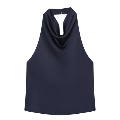 Women's Sexy Satin Halter Top