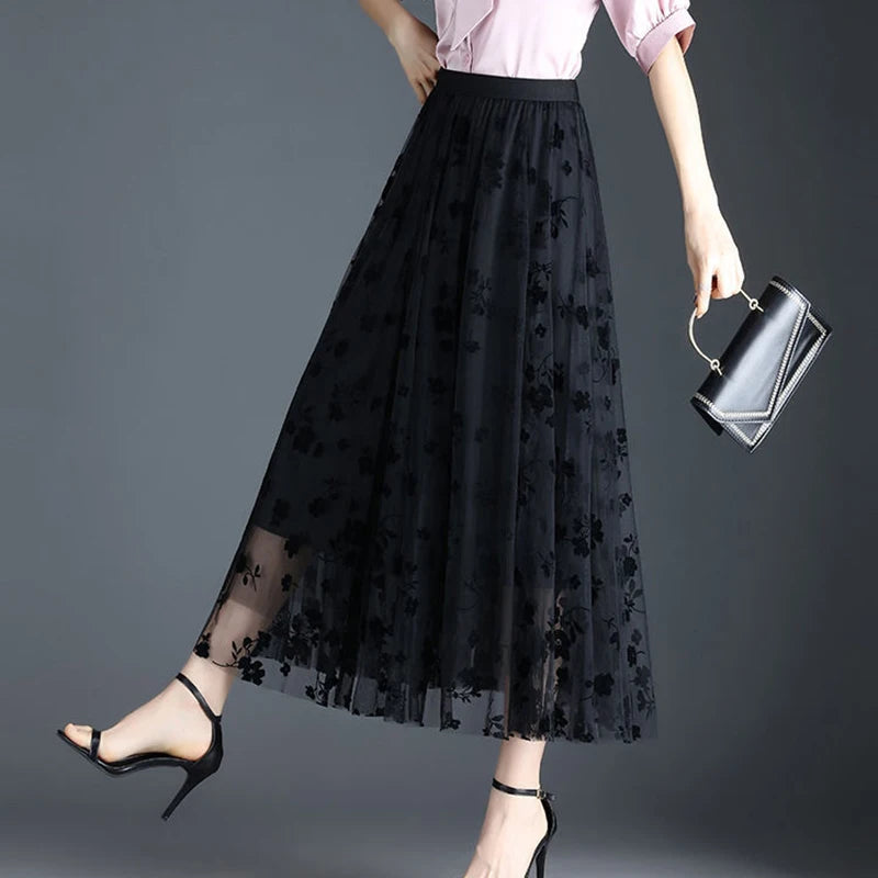 Korean Women Tulle Skirt Fashion Summer Hook