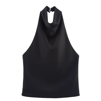 Women's Sexy Satin Halter Top
