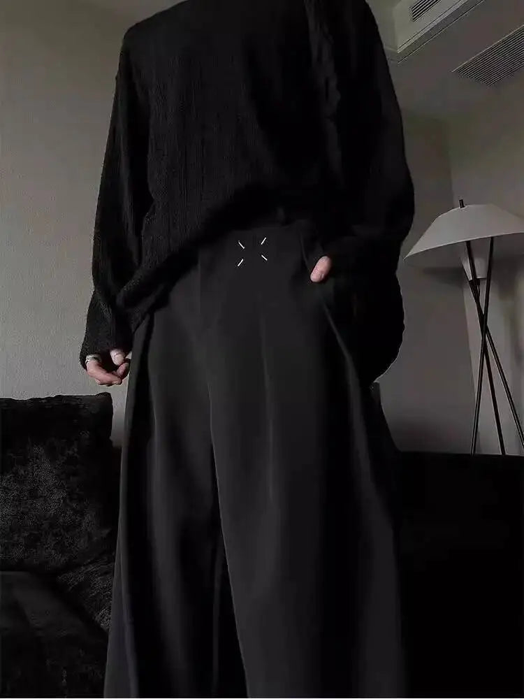 Men's Black Suit Pants Trousers