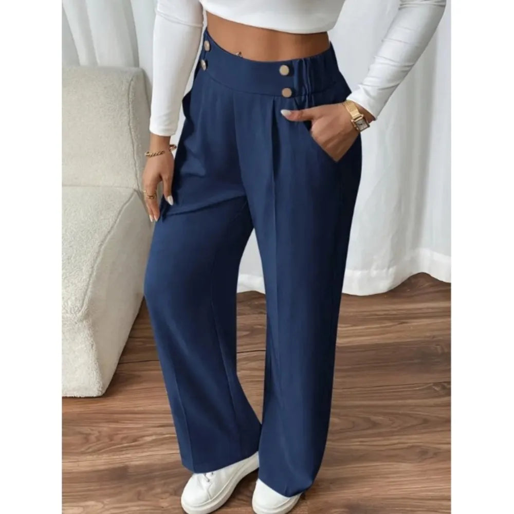 Women's Trousers Casual High-waisted Trousers