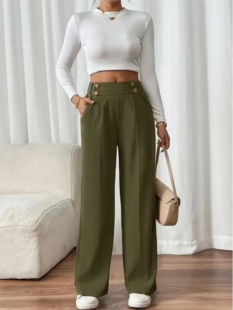 Women's Trousers Casual High-waisted Trousers