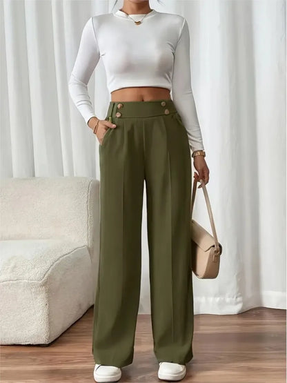 Women's Trousers Casual High-waisted Trousers