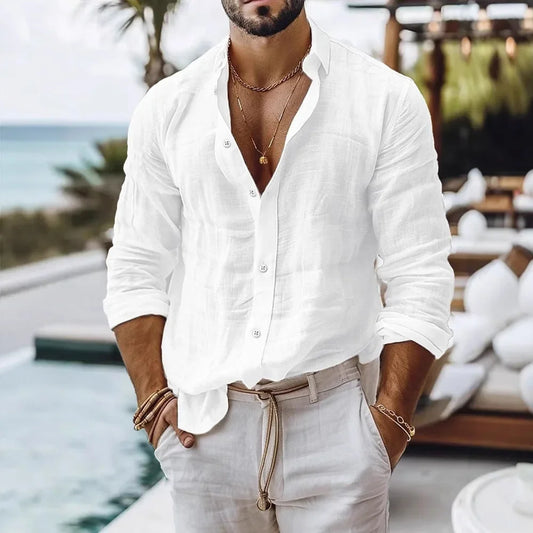 Cotton Linen Shirt for Men