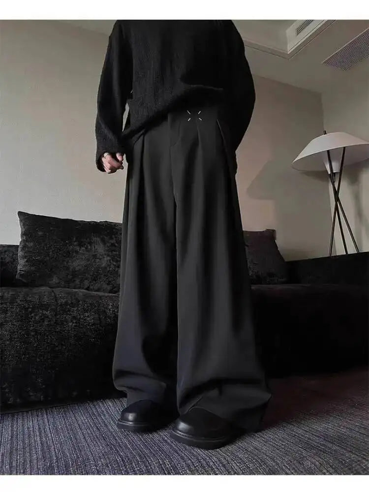 Men's Black Suit Pants Trousers