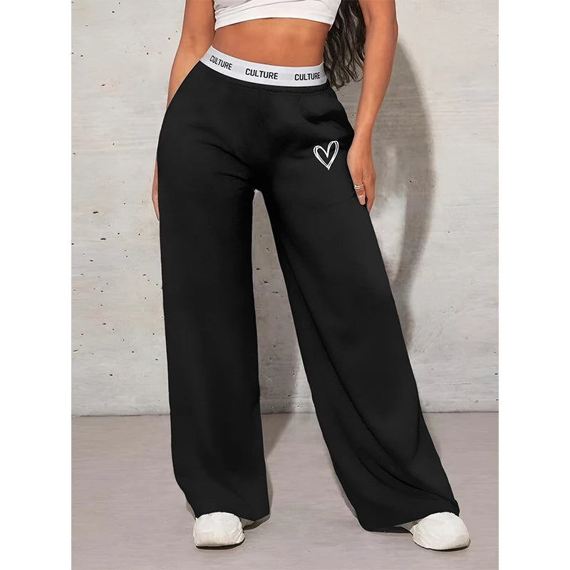 Women's Trousers Casual Loose Love